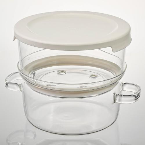 ガラスのせいろ蒸し器 クリア