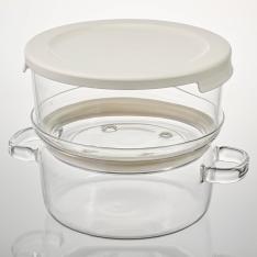ガラスのせいろ蒸し器 クリア