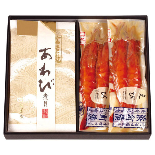 富貴鮑・海老味噌漬