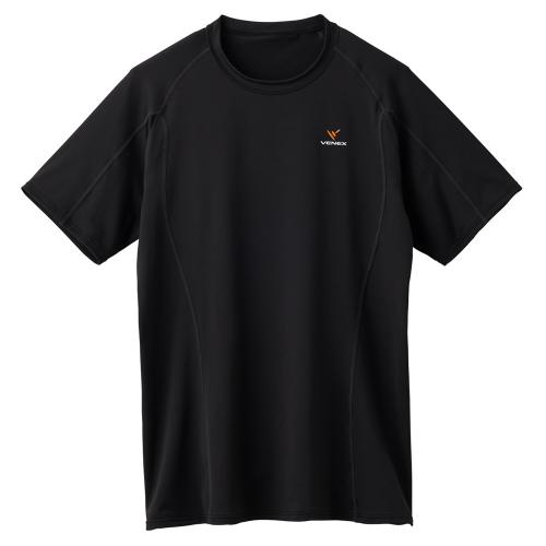 リチャージ+ ショートスリーブ メンズ ブラック×ブラック <一般医療機器> M→XL