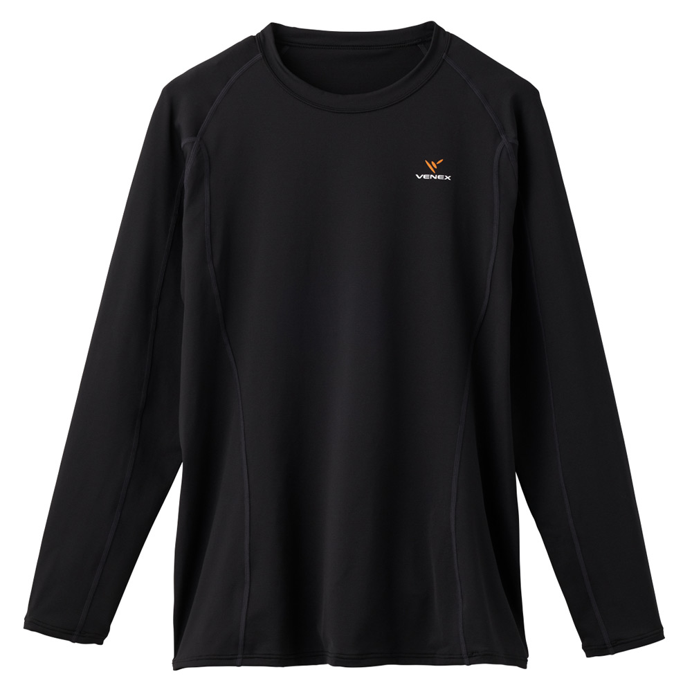 リチャージ＋ ロングスリーブ メンズ ブラック×ブラック ＜一般医療機器＞ Ｍ→XL