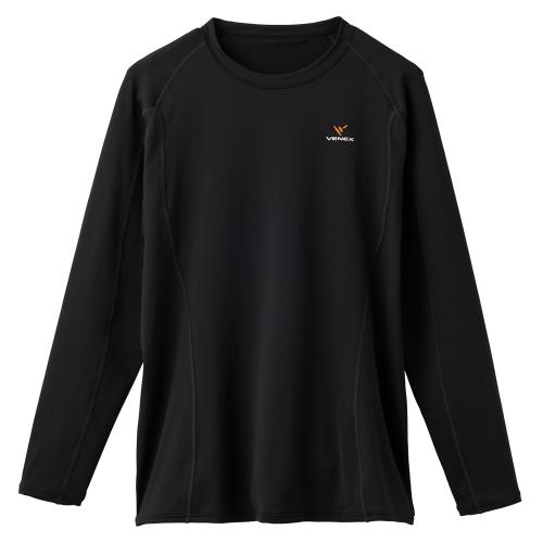 リチャージ+ ロングスリーブ メンズ ブラック×ブラック <一般医療機器> M→XL