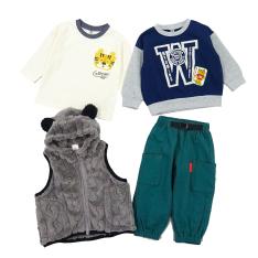 ＜プッティー＞あったかおでかけスタイル4点セット ベビー男の子B（80cm→95cm）