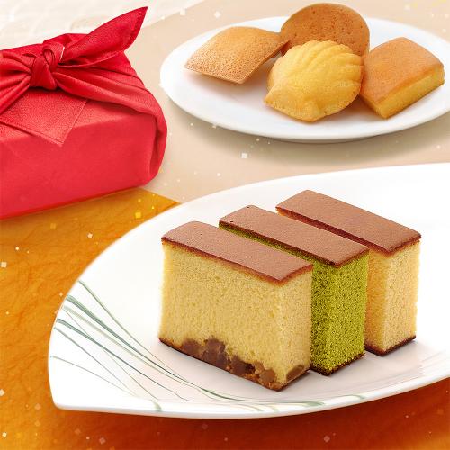 カステラ(青箱・栗・抹茶)焼き菓子セット