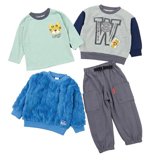 ＜プッティー＞あったかおでかけスタイル4点セット キッズ男の子B（100cm→130cm）
