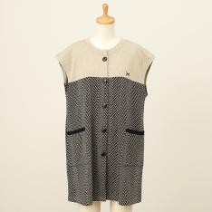 ヘリンボーン ニットジャガード エプロン