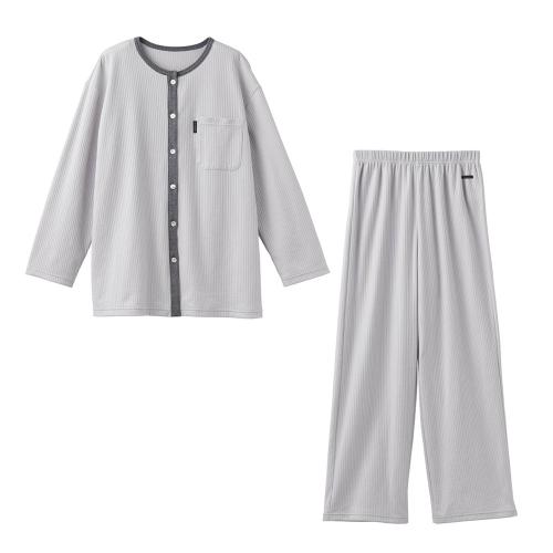 リカバリーパジャマ ニットサッカー レディース ライトグレー M→L