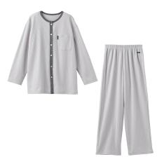 リカバリーパジャマ ニットサッカー レディース ライトグレー Ｍ→L