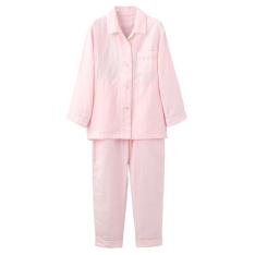 マシュマロガーゼパイピングレディースパジャマ ライトピンク S→M
