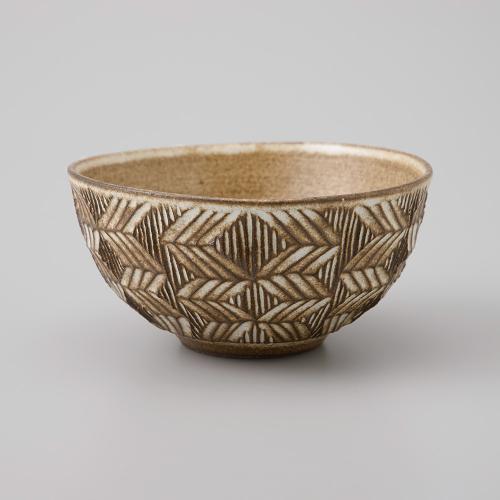 小林悠　綾飯碗（茶）