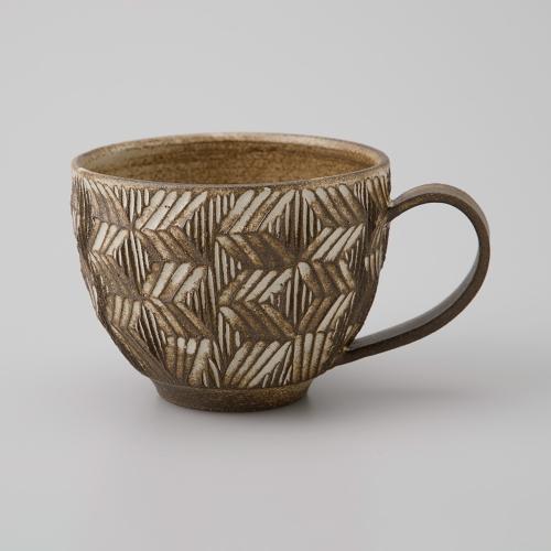 小林悠　綾マグカップ（茶）
