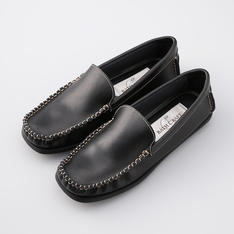 画像レディースモカシンローファー ブラック 22.0→24.5cm