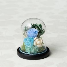 プリザーブド供花「Nブルー」