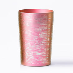 チタン二重タンブラー白樺 小 ピンク