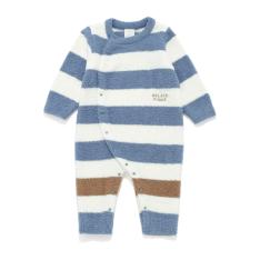［BABY］ベビモコボーダーロンパース
