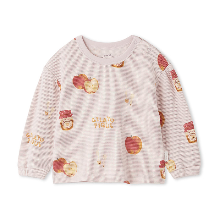［BABY］リンゴ柄ロンT