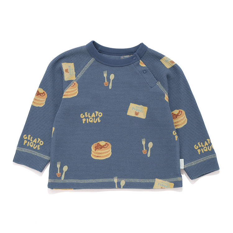 ［BABY］パンケーキ柄ロンT