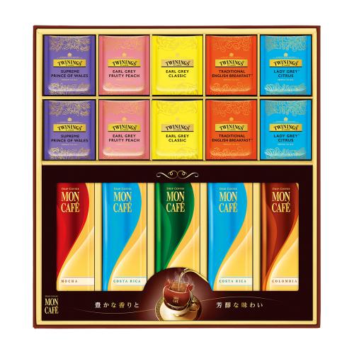 〈モンカフェ&トワイニング〉ドリップコーヒー&ティーバッグ詰合せ