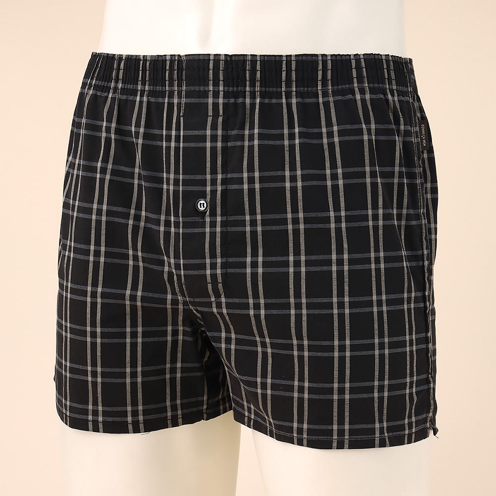 ラインチェック柄 トランクス 前開き　M→L