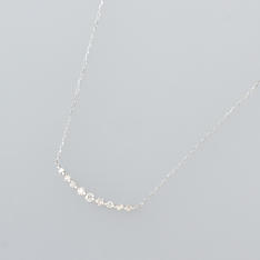 K18WG 0.1ctダイヤペンダント