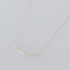 K18PG 0.1ctダイヤペンダント