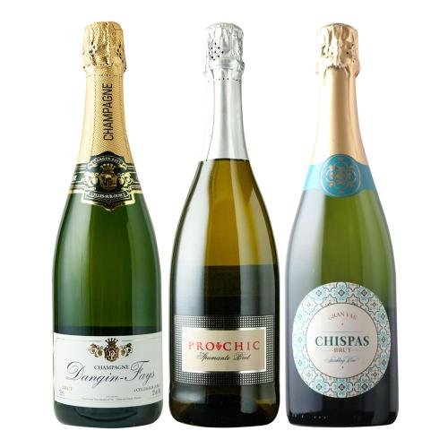 年末年始を彩るシャンパーニュ入りスパークリング3本セット