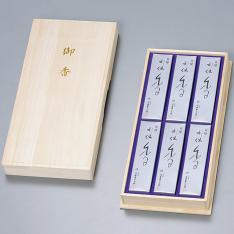 桐箱入 お線香「利休白檀」6箱入