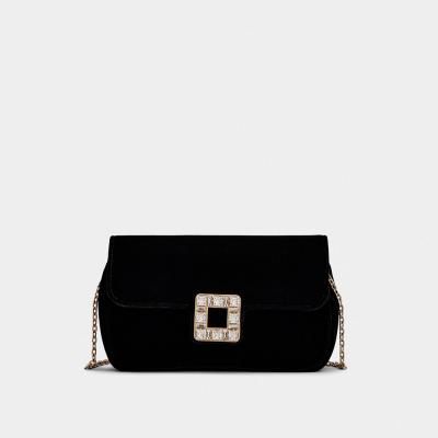 ROGER VIVIER☆RV ブーケ バックル 2WAY クラッチバッグ BLACK ROGER VIVIER☆RV ブーケ バックル 2WAY クラッチバッグ BLACK