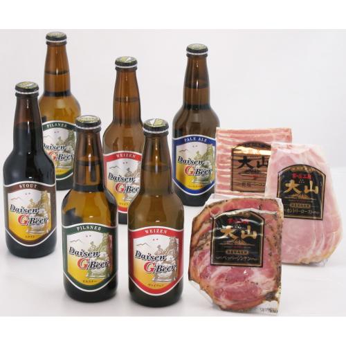 【母の日】大山Gビール・大山ハム詰合せ　HA-B