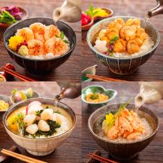 鮭・海老・帆立の割烹風だし茶漬けセット