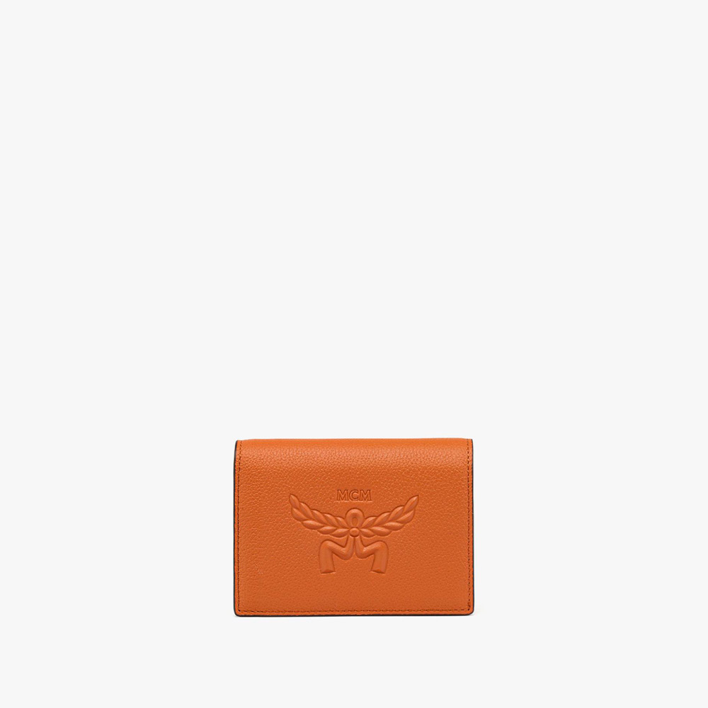 EMBOSS CROC LEATHE 口金二つ折り財布(ブラック)（レディース