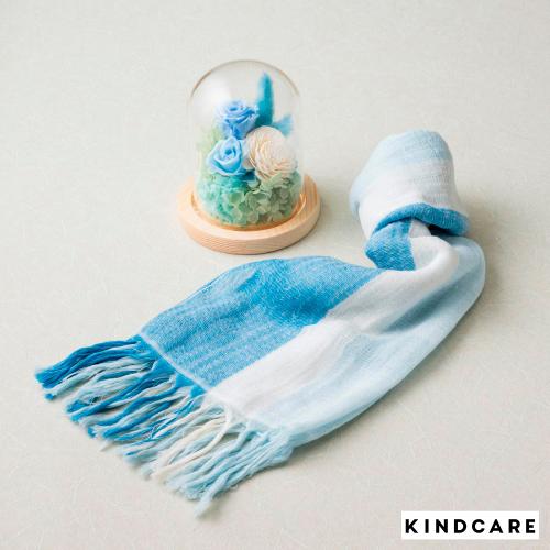 ソレイユブルー&KINDCAREストールブルー