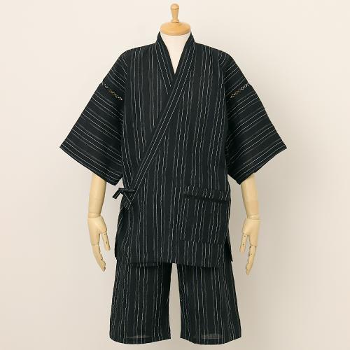太ストライプ柄 甚平(パンツ前開き) M→LL