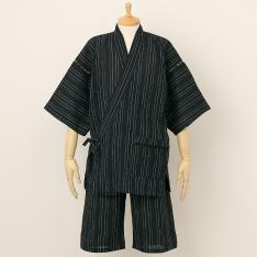 太ストライプ柄 甚平(パンツ前開き) M→LL