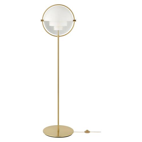 MULTI-LITE FLOOR LAMP(Brass base/White Semi Matt)