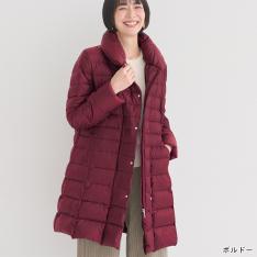 シャンブレー生地使用軽量ダウンコート