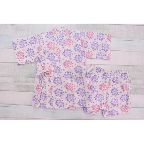 ＜Ｅａｒｔｈ＆Ｆａｍｉｌｙ＞甚平（あじさい）ラベンダー 100cm→130cm