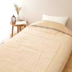 ふんわりパイルのキルトケット ハウスチェック