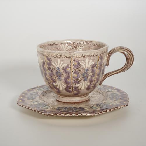 ＜陶楽窯＞紫彩華紋 デミタス