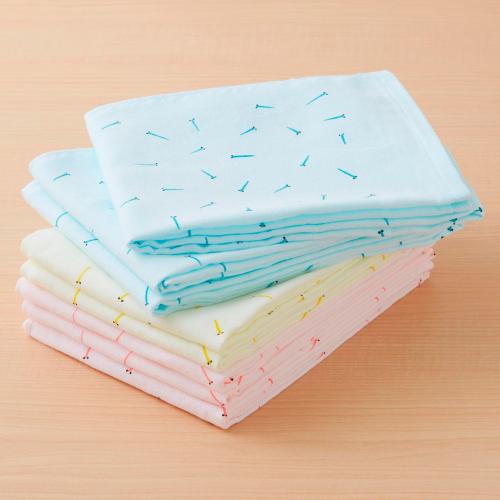 ガーゼメダカフェイスタオル 8枚セット