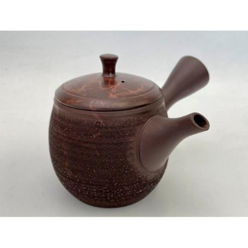 常滑焼「玉光陶園」茶松皮藻掛急須