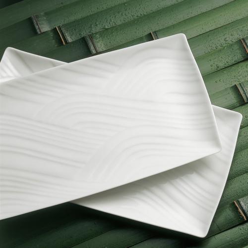 白磁さらさ 焼物皿〈5枚〉 美濃焼