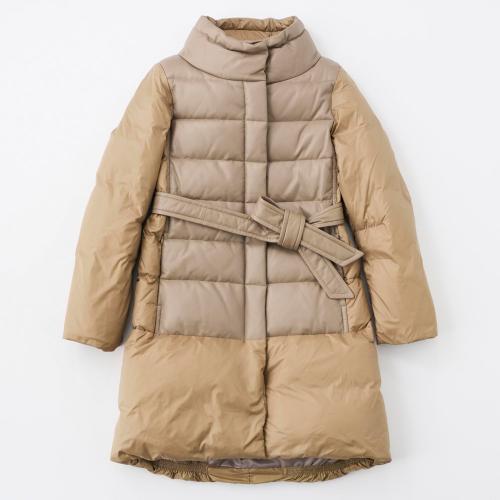 レディース　ダウン入りレザーコート