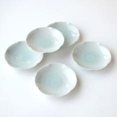 うず潮 小皿〈5枚〉 美濃焼