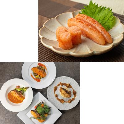 ＜美飾遊膳＞国産洋風焼魚と小分けが便利な明太子セット