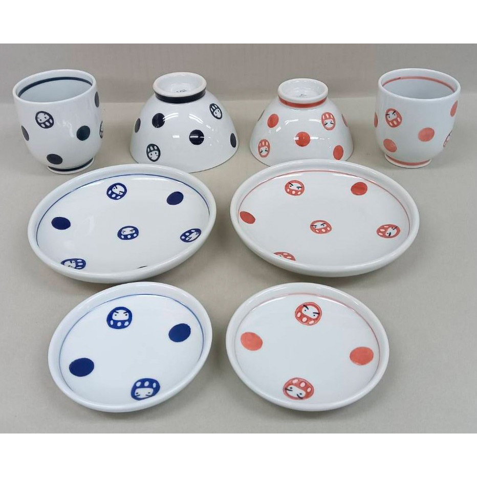 〈波佐見焼〉だるまさん尽し8点セット