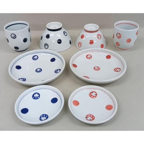 〈波佐見焼〉だるまさん尽し8点セット