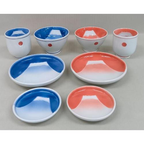 〈波佐見焼〉内富士絵尽し8点セット