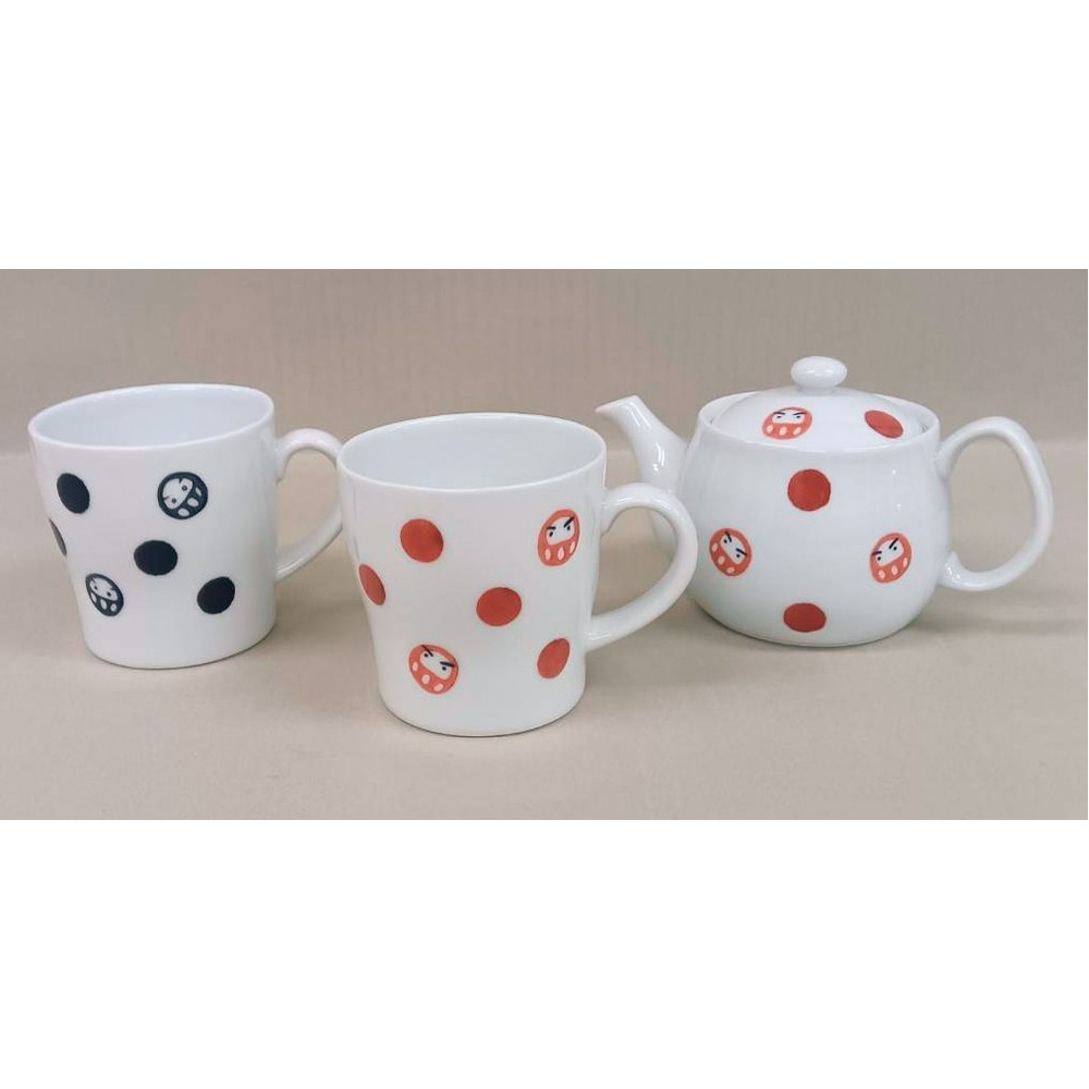 〈波佐見焼〉だるまさんポット＆ペアマグ