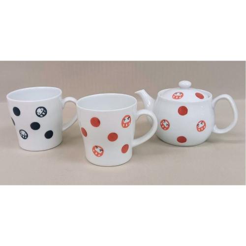 〈波佐見焼〉だるまさんポット＆ペアマグ